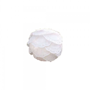 boule en dentelle blanche - 15,2 centimètres de diamètre