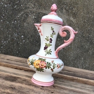 Cruche vintage motif fleuri